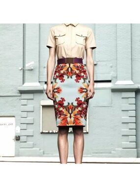 Givenchy Birds of Paradise Resort 12 Collection Ricardo Tisci Knit Pencil Midi S